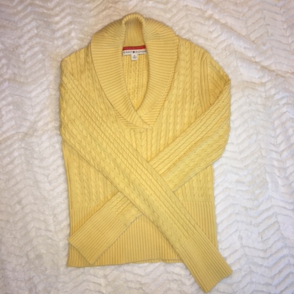 CLOSING SALE Yellow Tommy Hilfiger Sweater - Picture 1 of 4
